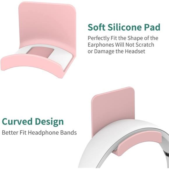 Headphone Stand Headset Holder -Adhesive Gaming Headphone Hanger Hook Desk Mount - Picture 2 of 6